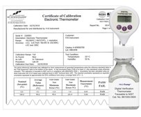 SP Bel-Art® H-B Frio-Temp® Calibrated Electronic Verification Lollipop Stem Thermometer temp. range at 0-70 °C, 0 and 50°C Calibration, bottle volume 60 mL , with glass beads