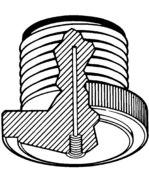 用于大色谱柱的底滴式接头 Luer tip and flow-regulator valve, 0 to 1mm adjustable bore, PTFE