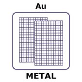 Gold mesh, nominal aperture 0.25 mm, size 50 × 50 mm, wire diameter 0.06 mm