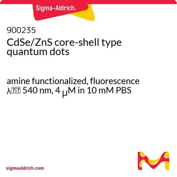 CdSe/ZnS 核壳型量子点 amine functionalized, fluorescence &#955;em&#160;540&#160;nm, 4 &#956;M in 10 mM PBS