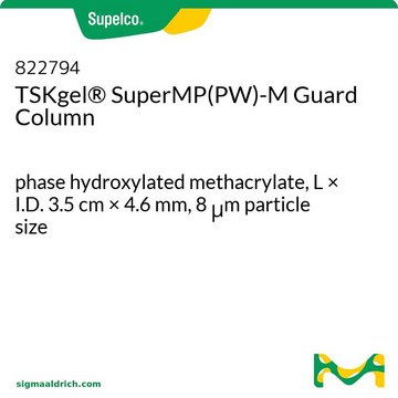 TSKgel&#174; SuperMP(PW)-M Guard Column phase hydroxylated methacrylate, L × I.D. 3.5&#160;cm × 4.6&#160;mm, 8&#160;&#956;m particle size