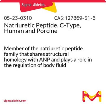 Natriuretic Peptide, C-Type, Human and Porcine Member of the natriuretic peptide family that shares structural homology with ANP and plays a role in the regulation of body fluid homeostasis, vascular tone, and vascular growth.