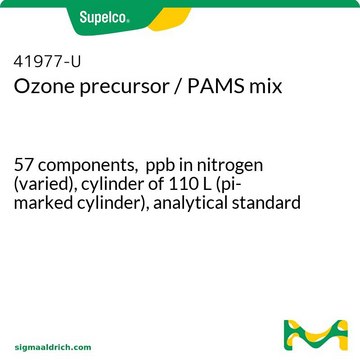 Ozone precursor / PAMS mix 57 components, &#160;ppb in nitrogen (varied), cylinder of 110&#160;L (pi-marked cylinder), analytical standard