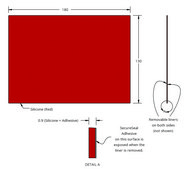 Grace Bio-Labs silicone isolator sheet material thickness 0.9 mm, (Adhesive on one side)