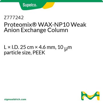 Proteomix&#174; WAX-NP10 Weak Anion Exchange Column L × I.D. 25&#160;cm × 4.6&#160;mm, 10&#160;&#956;m particle size, PEEK