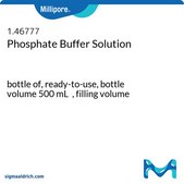 Phosphate Buffer Solution bottle capacity 500 mL, bottle filling volume 500 mL, closure type, Blue screw cap with 3 loci, pack of 6 bottles
