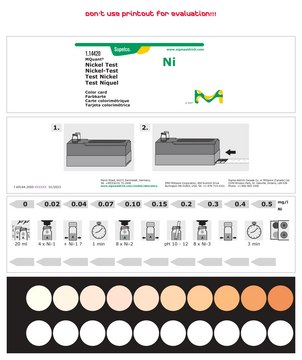 Nickel Test colorimetric, 0.02-0.5&#160;mg/L (Ni), for use with MQUANT&#174;