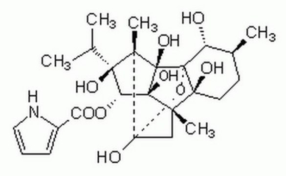 Ryanodine, High Purity Naturally occurring alkaloid that blocks the release of Ca2+ from the sarcoplasmic reticulum.