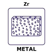 Zirconium sponge, 200g, max. size 25mm, 99.2%