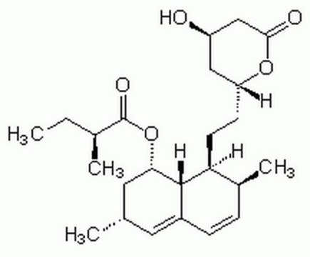 Lovastatin Lovastatin, CAS 75330-75-5, is an anti-hypercholesterolemic agent that inhibits the activity of 3-hydroxy-3-methylglutaryl coenzyme A (HMG-CoA) reductase.