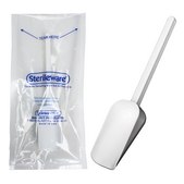 SP Bel-Art® Sterileware™ Sampling Scoop with Handle white polystyrene, nominal capacity 60 mL (2 oz), sterile, pack of 10 ea (individually wrapped)