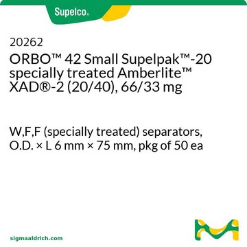 ORBO&#8482; Supelpak&#8482; 20 系列管 W,F,F (specially treated) separators, O.D. × L 6&#160;mm × 75&#160;mm, pkg of 50&#160;ea