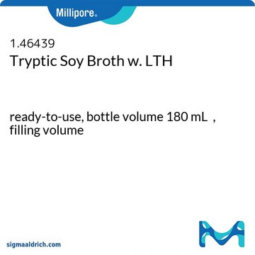 Tryptic Soy Broth Ready-to-use Bottles Histidin 0.05&#160;%, Tween&#174; 1.5&#160;%, Lecithin 0.1&#160;%, bottle capacity 250&#160;mL, bottle filling volume 180&#160;mL, closure type, blue screw cap and 3 loci, box of 6 or 12 bottles