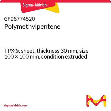 Polymethylpentene TPX&#174;, sheet, thickness 30&#160;mm, size 100 × 100&#160;mm, condition extruded