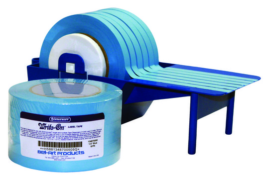 Bel-Art&#174; Write-on&#8482; Label Tape roll size 40&#160;yard, blue, width 1/2&#160;in., pk of 6