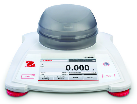 Ohaus&#174; Scout&#174; STX Touchscreen Balance Model STX123, weighing capacity 120&#160;g, resolution: 0.001&#160;g, AC/DC input 120 V AC, US 3-pin plug