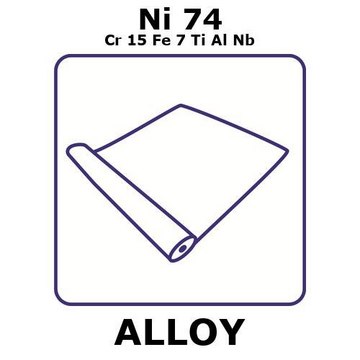 Inconel&#174; X750 - heat resisting alloy, Ni74Cr15Fe7TiAlNb foil, 1m coil, 0.028mm thickness, as rolled