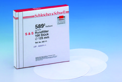 Whatman® qualitative filter paper, folded (prepleated grades) Grade 595 1/2 Prefolded, diam. 150 mm