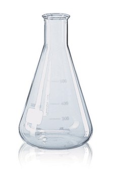 BRAND&#174; Erlenmeyer flask with beaded rim and graduation, narrow mouth