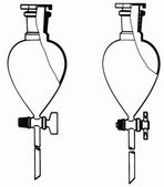 Lenz® Bistabil® separating funnel capacity 1,000 mL, joint: ST/NS 29/32, PTFE key, graduated