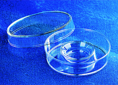 Corning&#174; Costar&#174; center well culture dish 60 mm cell culture dish, 20 mm center well, 3.14 cm2, polystyrene, TC-treated, clear, for research use only, 500/cs