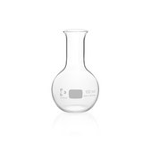 Duran® Flat Bottom Flask narrow-mouth neck, WITH BEADED RIM