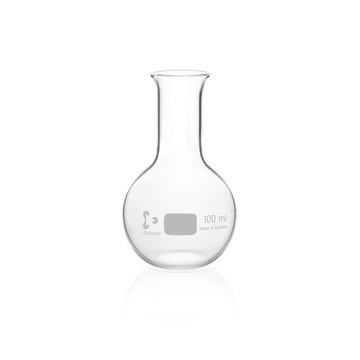 Duran&#174; Flat Bottom Flask narrow-mouth neck, WITH BEADED RIM