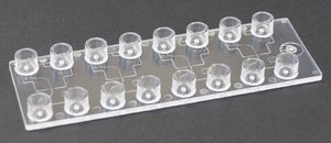 Droplet generator chip - Four elements per chip design Fluidic 537, COC
