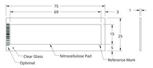 Grace Bio-Labs ONCYTE® SuperNOVA™ nitrocellulose film slides 1-15 mm x 69 mm NC pad per slide, plain glass