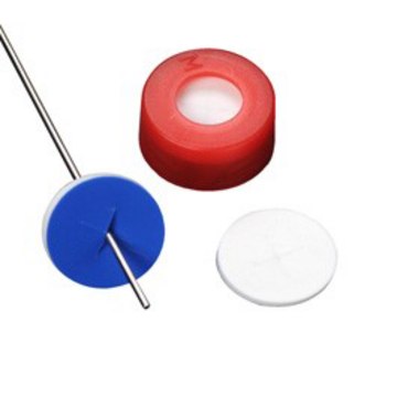 Wheaton&#174; Microliter Snap Caps With Septa red PTFE/silicone cap