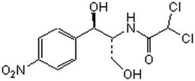 Chloramphenicol Chloramphenicol, CAS 56-75-7, is a synthetic bacteriostatic antibiotic that inhibits the translation of RNA by blocking the peptidyltransferase reaction on ribosomes.