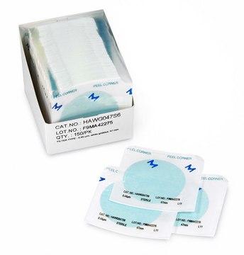 S-Pak&#174; Membrane Filter mixed cellulose esters (MCE), pore size 1.2&#160;&#956;m, filter diam. 47&#160;mm, white gridded sterile membranes for microbiological analysis