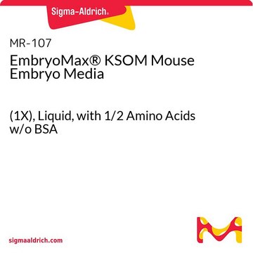 EmbryoMax&#174; KSOM Mouse Embryo Media (1X), Liquid, with 1/2 Amino Acids w/o BSA