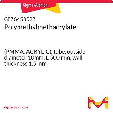 Polymethylmethacrylate (PMMA, ACRYLIC), tube, outside diameter 10mm, L 500&#160;mm, wall thickness 1.5&#160;mm