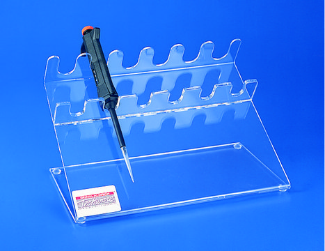 Pipette workstation acrylic, with upper and lower rack