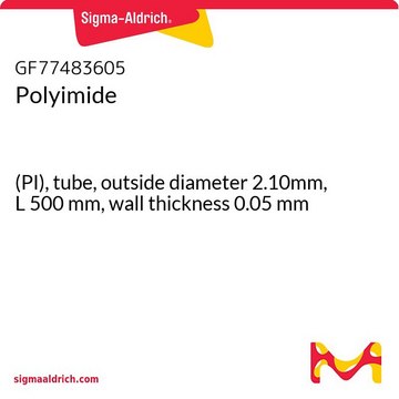 Polyimide (PI), tube, outside diameter 2.10mm, L 500&#160;mm, wall thickness 0.05&#160;mm