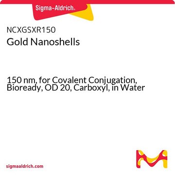 Gold Nanoshells 150&#160;nm, for Covalent Conjugation, Bioready, OD 20, Carboxyl, inaqueous 0.02 mM potassium carbonate