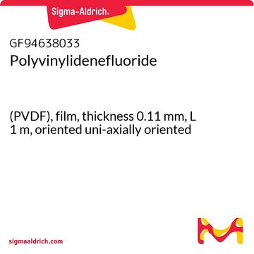 Polyvinylidenefluoride (PVDF), film, thickness 0.11&#160;mm, L 1&#160;m, oriented uni-axially oriented