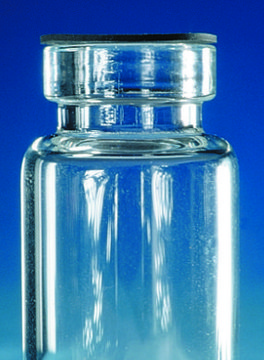 钳口样品瓶，用于薄型密封 volume 20&#160;mL, clear glass vial (flat top), closure type, crimp top vial, O.D. × H 22.5&#160;mm × 75.5&#160;mm, pkg of 100&#160;ea