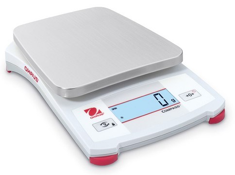 Ohaus&#174; Compass Energy Efficient Portable Balance Model CX5200F, weighing capacity 5200&#160;g, resolution: 1&#160;g, AC/DC input 120 V