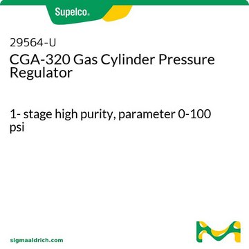 CGA-320 Gas Cylinder Pressure Regulator 1- stage high purity, parameter 0-100 psi