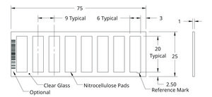 Grace Bio-Labs ONCYTE® AVID™ nitrocellulose film slides 8 (Pads), L × W 20 mm × 6 mm , Pads