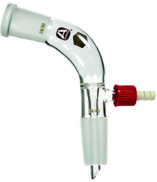 Aldrich&#174; vacuum-distilling adapter with SafetyBarb&#174; hose connector joint: ST/NS 24/40