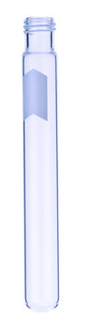 KIMBLE&#174; disposable screw thread culture tube with white marking spot round bottom borosilicate glass, tube diam. × L (16&#160;mm) (105&#160;mm), non-sterile