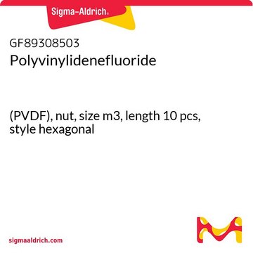 Polyvinylidenefluoride (PVDF), nut, size m3, length 10 pcs, style hexagonal