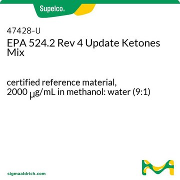 EPA 524.2 Rev.4 更新酮类混标 certified reference material, 2000&#160;&#956;g/mL in methanol: water (9:1)