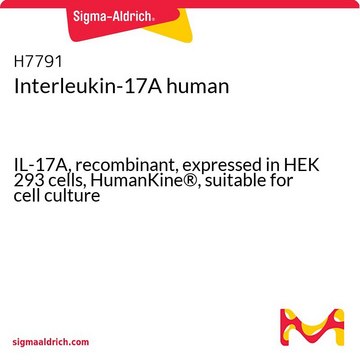 Interleukin-17A human IL-17A, recombinant, expressed in HEK 293 cells, HumanKine&#174;, suitable for cell culture