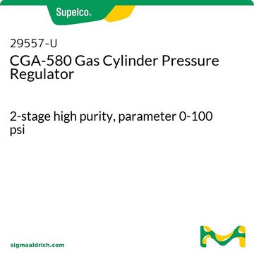 CGA-580 Gas Cylinder Pressure Regulator 2-stage high purity, parameter 0-100 psi