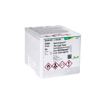 Tin Cell Test photometric, 0.10 - 2.50  mg/L (Sn), Spectroquant®