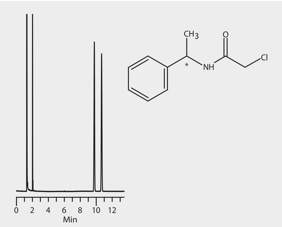 GC Analysis of 1-Phenylethylamine Enantiomers (N-Chloroacetyl Derivatives) on Astec&#174; CHIRALDEX&#8482; B-DM suitable for GC